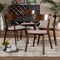 Baxton Studio Iora Light Beige Upholstered and Walnut Wood 4-Piece Dining Chair Set 168-10813 - alternate 6